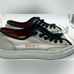 RARE- Converse Collab Jack Purcell “Queen B” Low Top Gray Sneakers Women’s 8.5